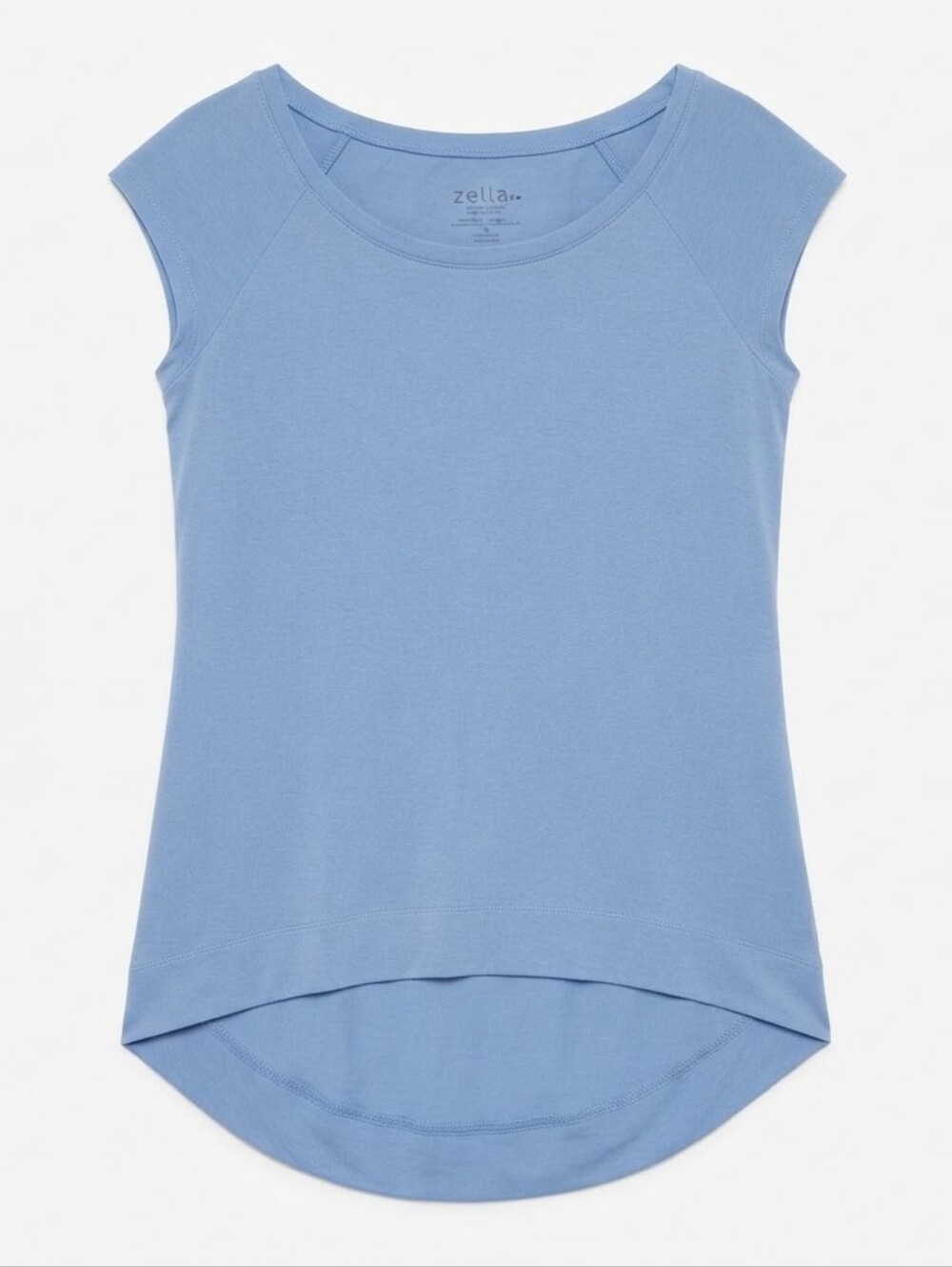 Zella - Longline Everyday Wideneck Tee Cap Sleeves | Lilac Purple | Size Small